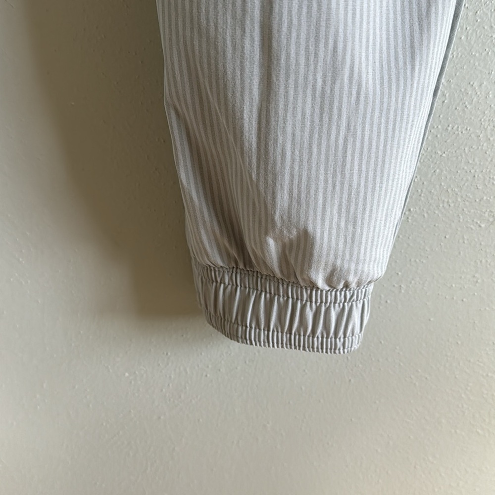 Athleta white  Gray green striped Track Joggers - Picture 12 of 13